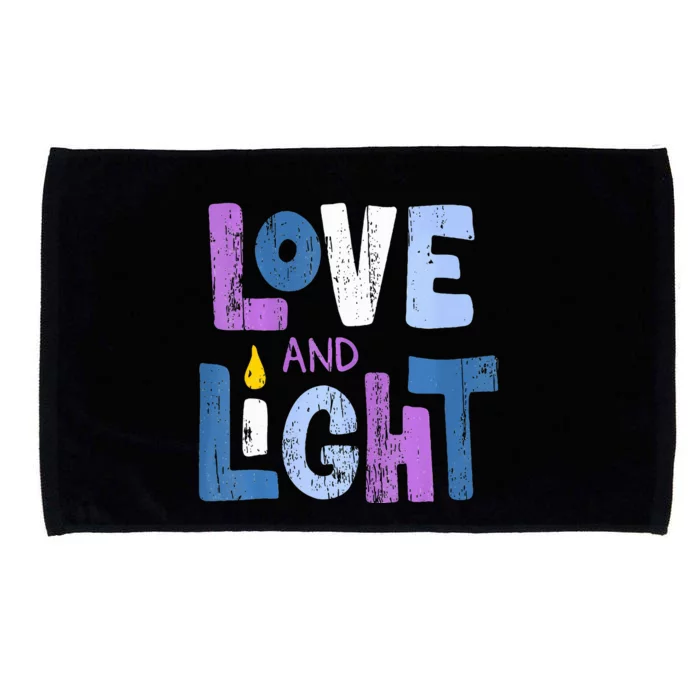 Love And Light Hanukkah Microfiber Hand Towel