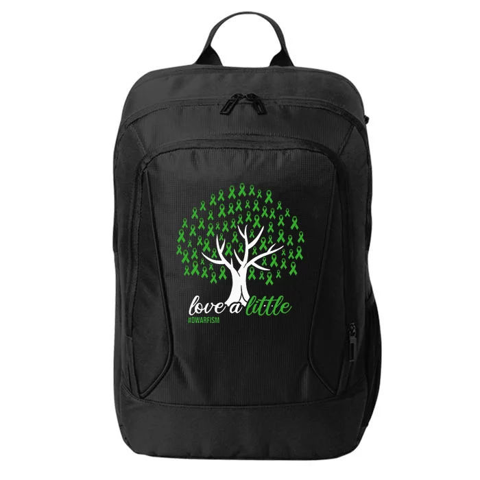 Love A Little Green Ribbon Tree Dwarfism Awareness City Backpack