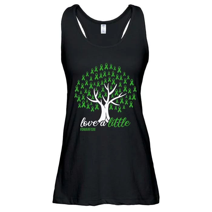 Love A Little Green Ribbon Tree Dwarfism Awareness Ladies Essential Flowy Tank