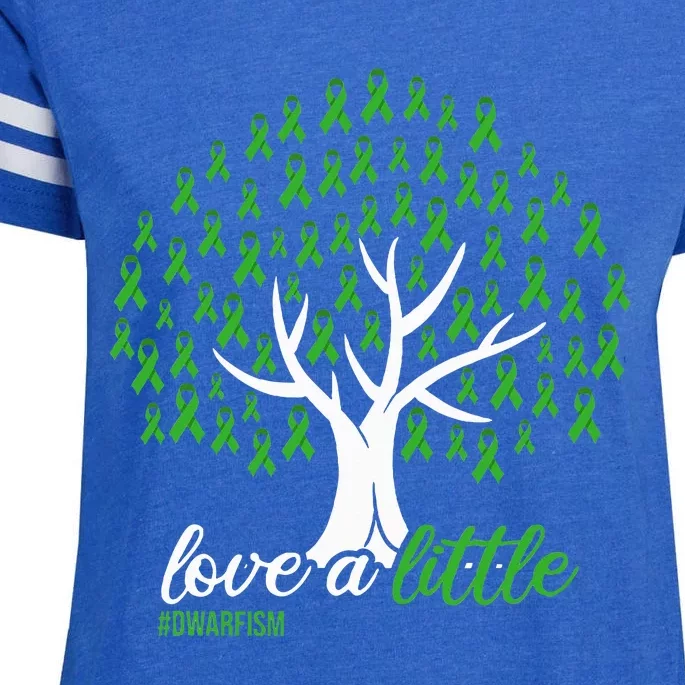 Love A Little Green Ribbon Tree Dwarfism Awareness Enza Ladies Jersey Football T-Shirt