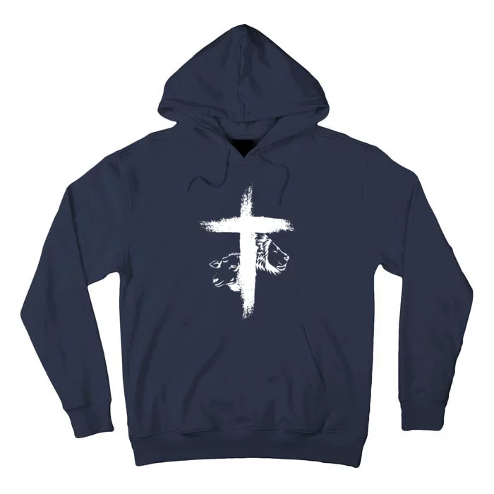 Lion And Lamb Cross Tall Hoodie