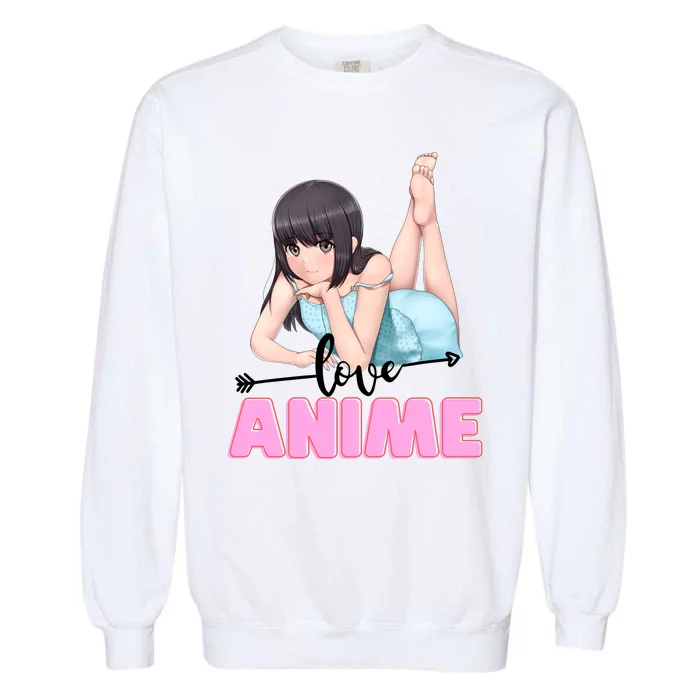 Love Anime Garment-Dyed Sweatshirt