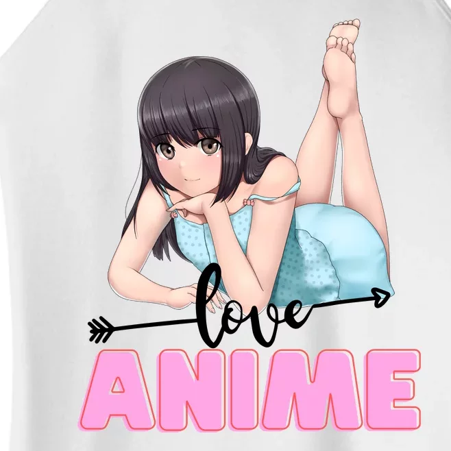 Love Anime Women’s Perfect Tri Rocker Tank