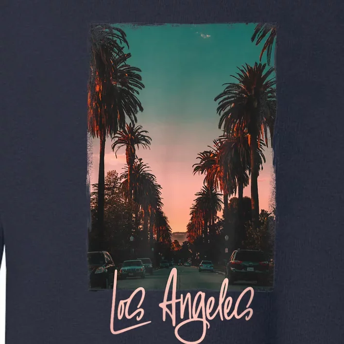 Los Angeles Love LA Holiday Visiting Los Angeles Toddler Sweatshirt