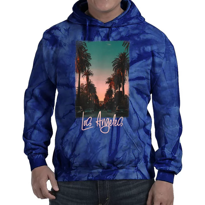 Los Angeles Love LA Holiday Visiting Los Angeles Tie Dye Hoodie