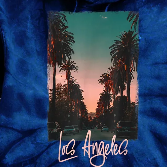 Los Angeles Love LA Holiday Visiting Los Angeles Tie Dye Hoodie