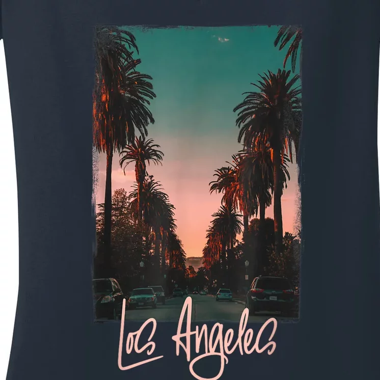 Los Angeles Love LA Holiday Visiting Los Angeles Women's V-Neck T-Shirt