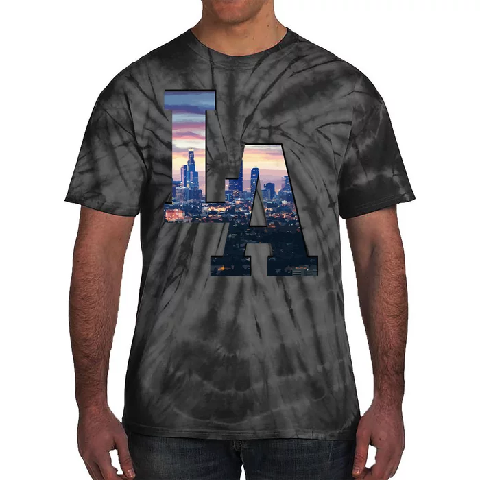 Los Angeles LA Skyline Vintage California LA Tie-Dye T-Shirt