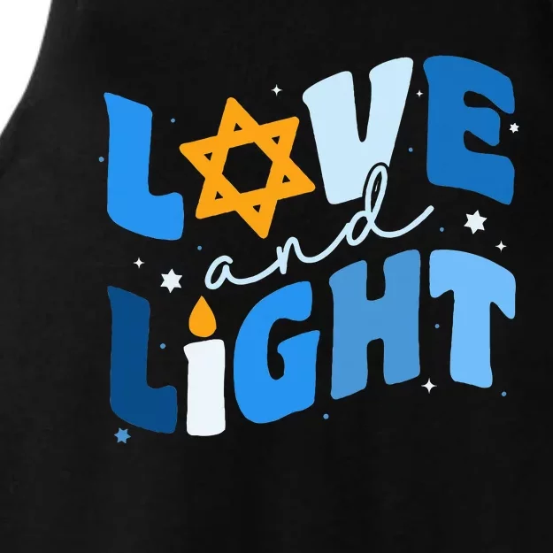 Love And Light Hanukkah For Jewish Ladies Tri-Blend Wicking Tank