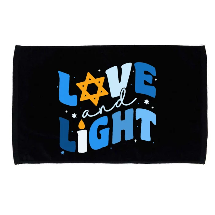 Love And Light Hanukkah For Jewish Microfiber Hand Towel