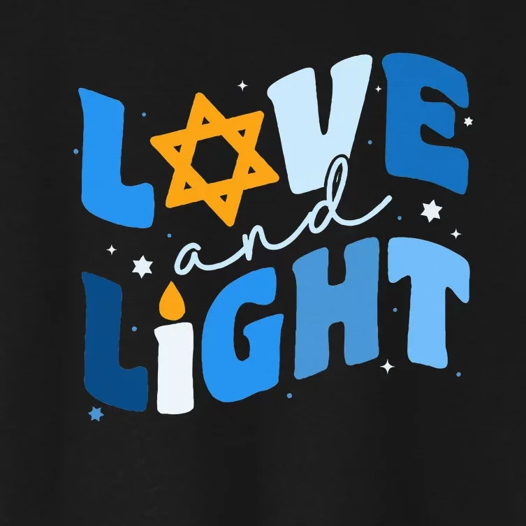 Love And Light Hanukkah For Jewish Women's Crop Top Tee