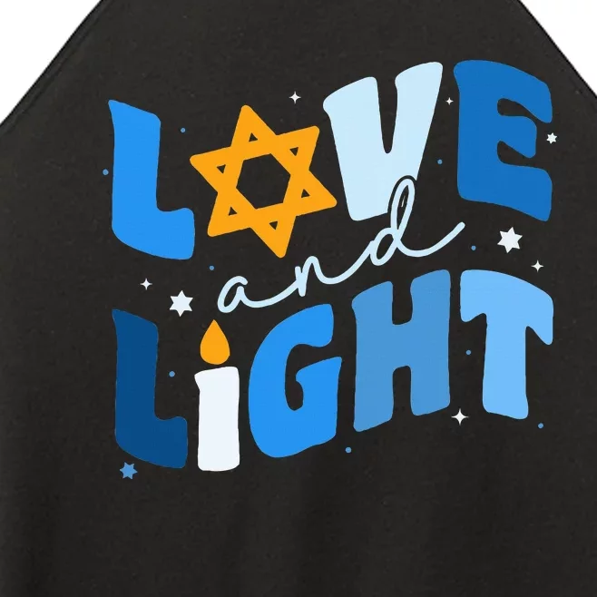 Love And Light Hanukkah For Jewish Women’s Perfect Tri Rocker Tank