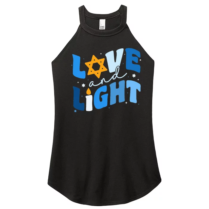 Love And Light Hanukkah For Jewish Women’s Perfect Tri Rocker Tank