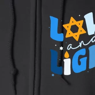 Love And Light Hanukkah For Jewish Full Zip Hoodie