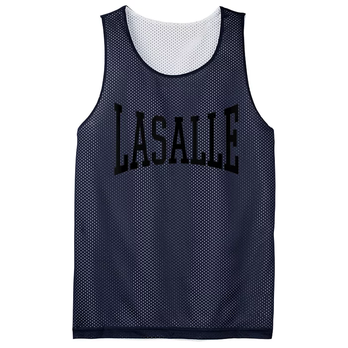 Lasalle Arch Logo Vintage University Alumni Style Tank Top Mesh Reversible Basketball Jersey Tank