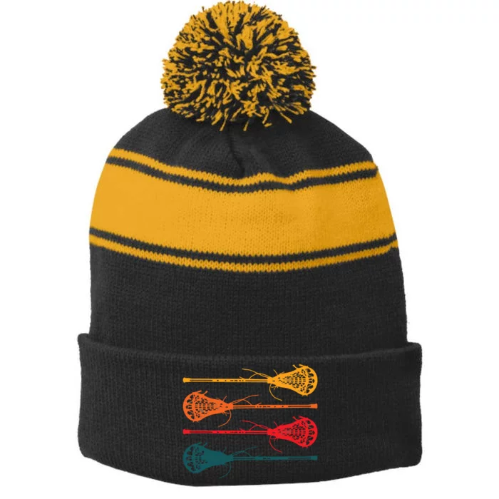 Lacrosse Apparel | Lacrosse Stripe Pom Pom Beanie