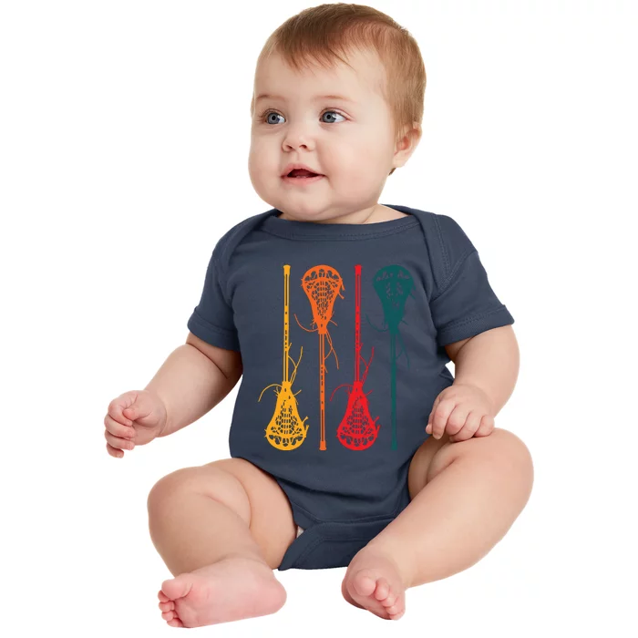 Lacrosse Apparel Lacrosse Retro Vintage Baby Bodysuit