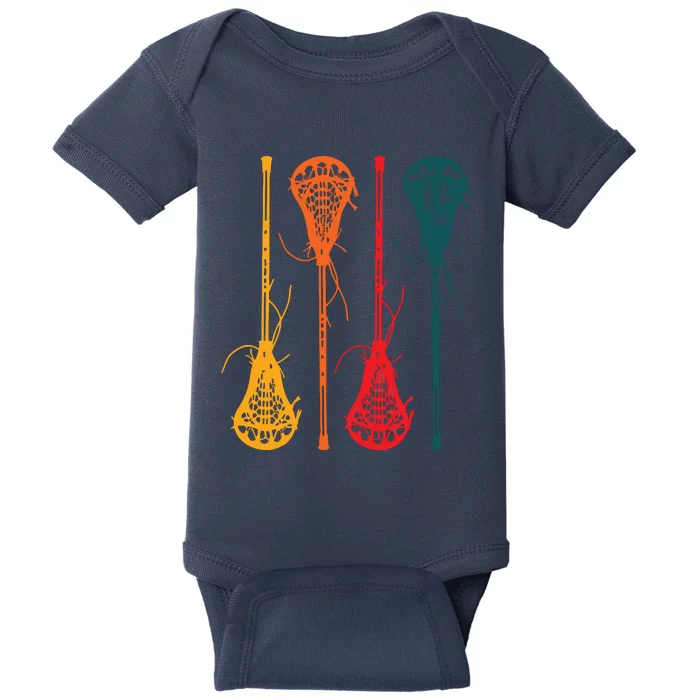 Lacrosse Apparel Lacrosse Retro Vintage Baby Bodysuit