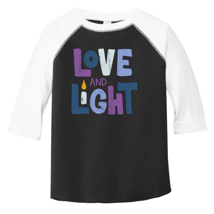 Love And Light Hanukkah Chanukah Jewish Trending Gift Toddler Fine Jersey T-Shirt