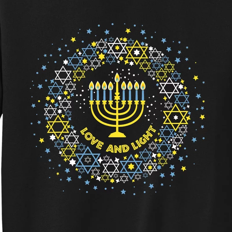 Love And Light Hanukkah Jew Menorah Jewish Chanukah Sweatshirt