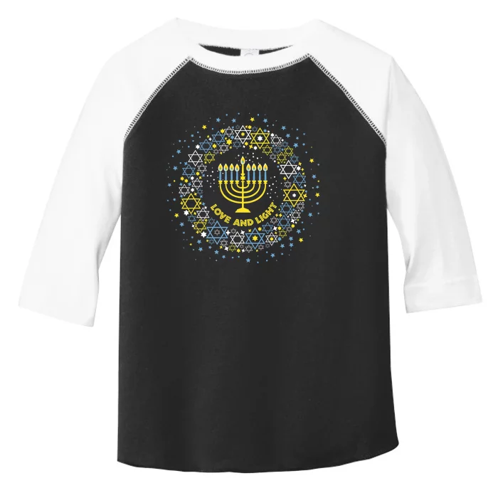 Love And Light Hanukkah Jew Menorah Jewish Chanukah Toddler Fine Jersey T-Shirt