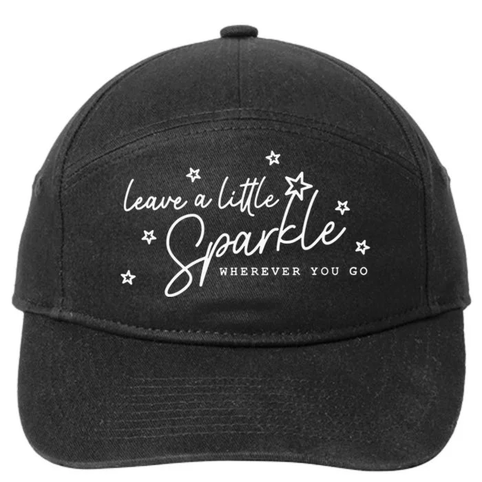 Leave A Little Sparkle Wherever You Go Motivational 7-Panel Snapback Hat