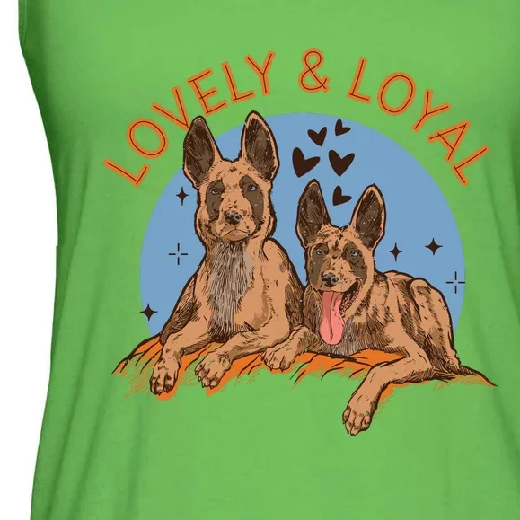 Lovely And Loyal Dog Ladies Essential Flowy Tank