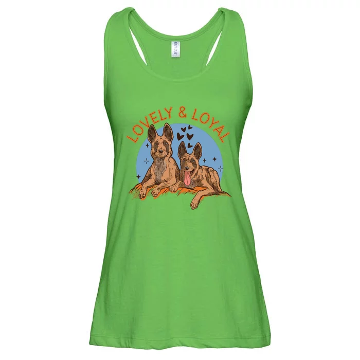 Lovely And Loyal Dog Ladies Essential Flowy Tank