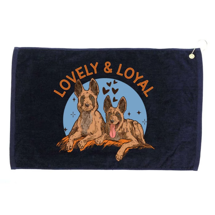 Lovely And Loyal Dog Grommeted Golf Towel