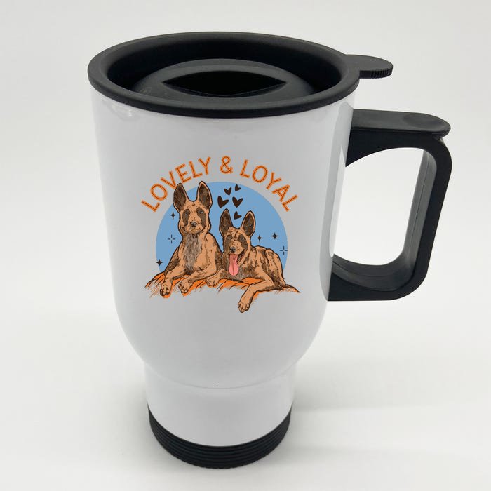 Lovely And Loyal Dog Front & Back Stainless Steel Travel Mug