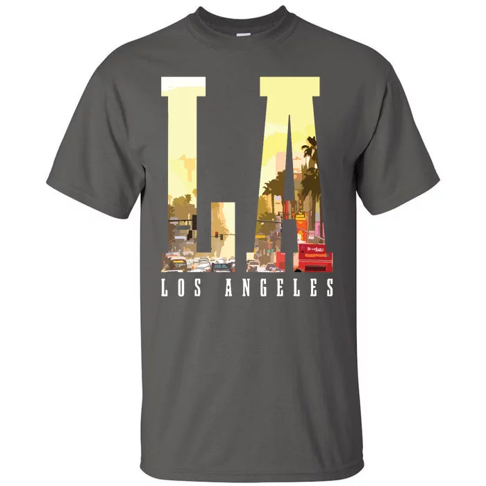 Los Angeles LA Skyline Vintage California LA Tall T-Shirt