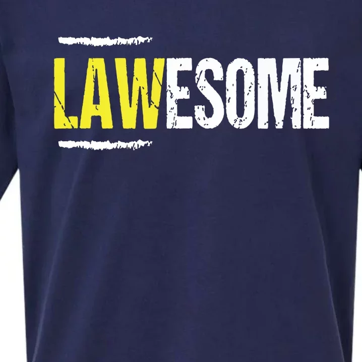 Lawesome A Lawyer Who Is Awesome Lawyer Funny Gift Sueded Cloud Jersey T-Shirt