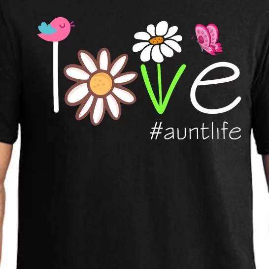 Love Aunt Life Daisy Cute Matching Family Pajama Set