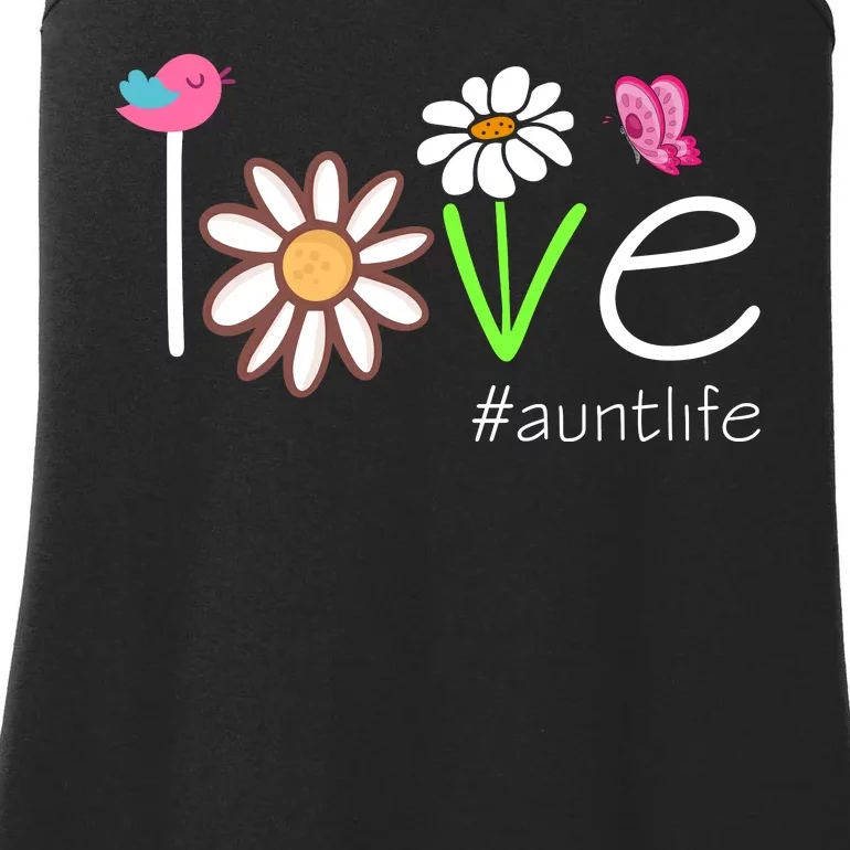 Love Aunt Life Daisy Cute Matching Family Ladies Essential Tank