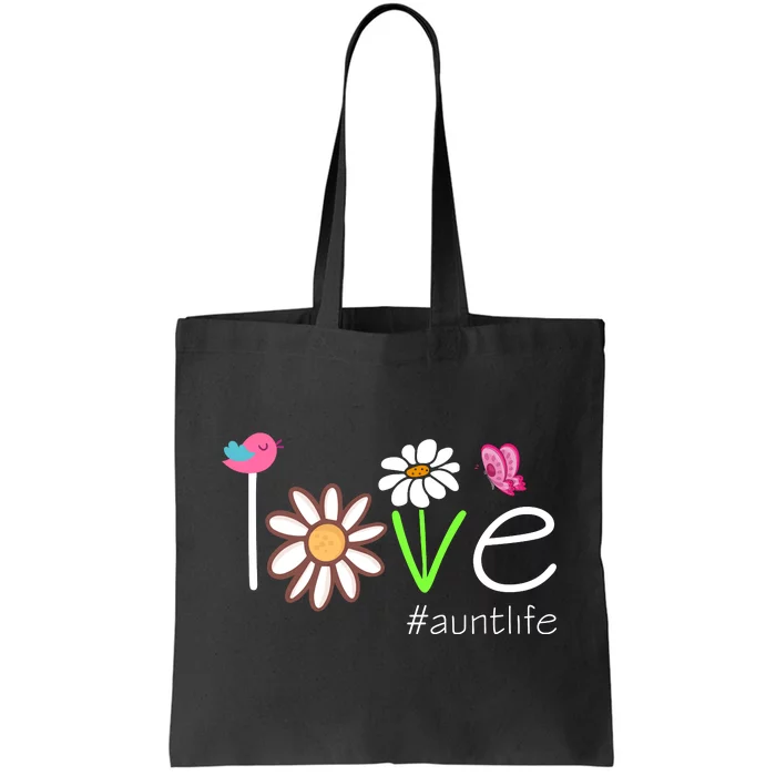 Love Aunt Life Daisy Cute Matching Family Tote Bag