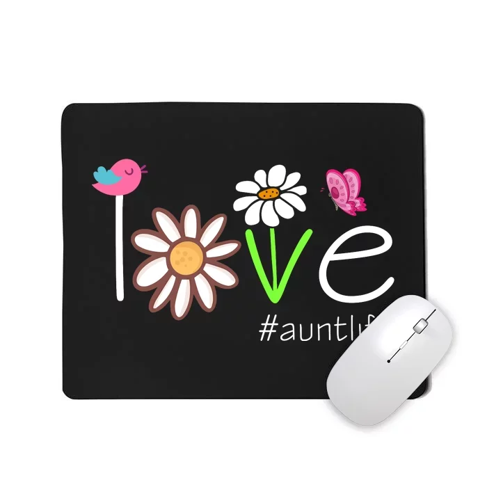 Love Aunt Life Daisy Cute Matching Family Mousepad