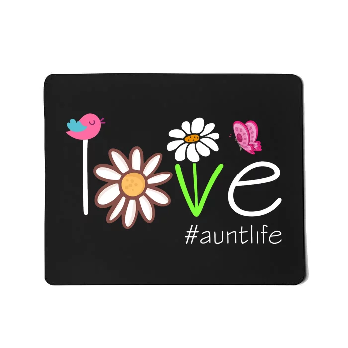 Love Aunt Life Daisy Cute Matching Family Mousepad