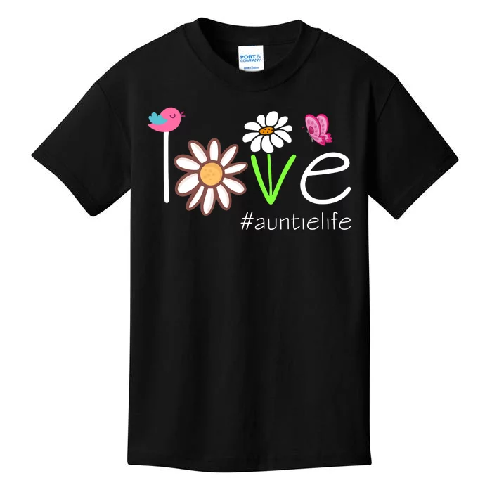 Love Auntie Life Cute Matching Family Kids T-Shirt