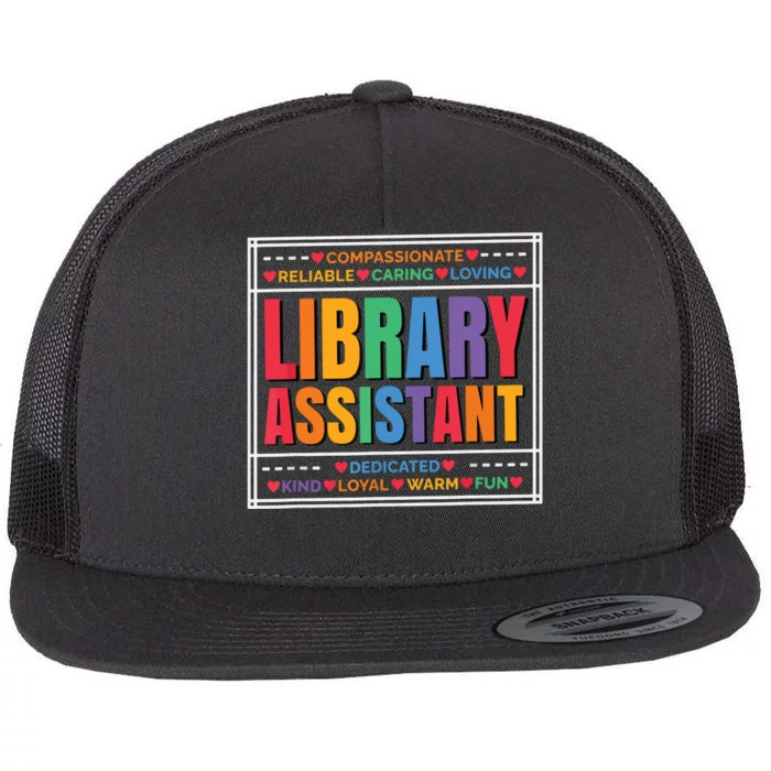 Librarian Assistant Library Flat Bill Trucker Hat