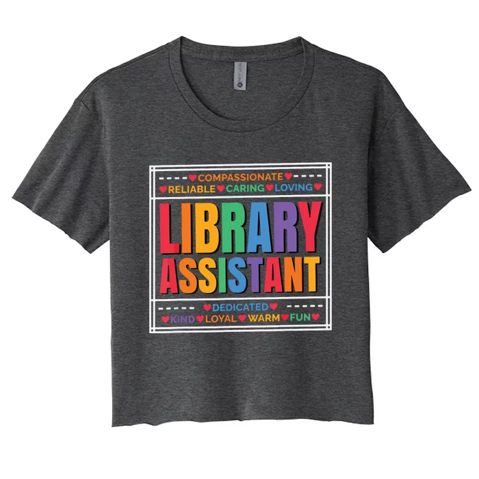 Librarian Assistant Library Women's Crop Top Tee