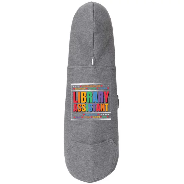 Librarian Assistant Library Doggie 3-End Fleece Hoodie