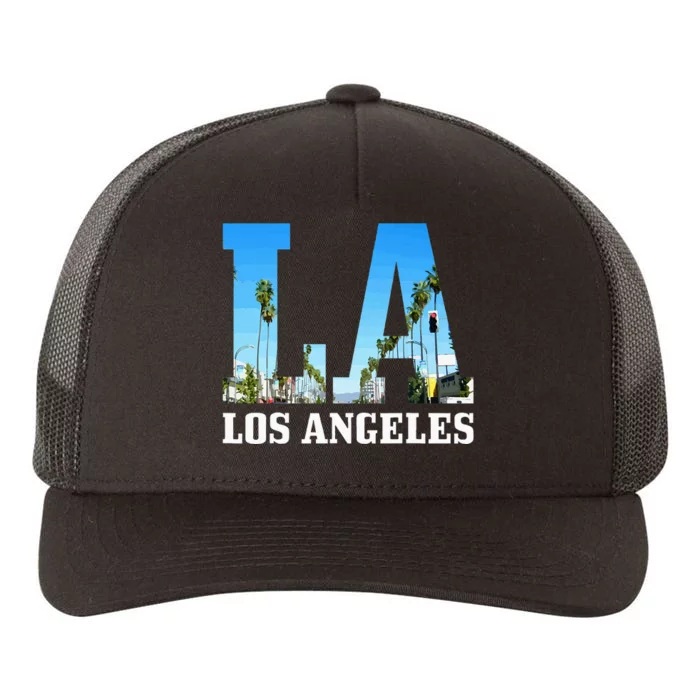 Los Angeles La Vintage California Los Angeles Yupoong Adult 5-Panel Trucker Hat