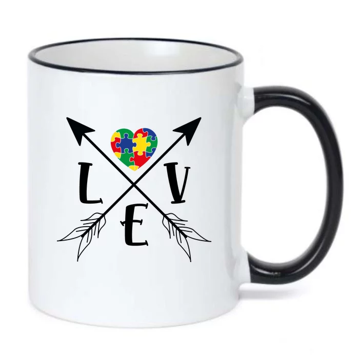 Love Arrows Black Color Changing Mug