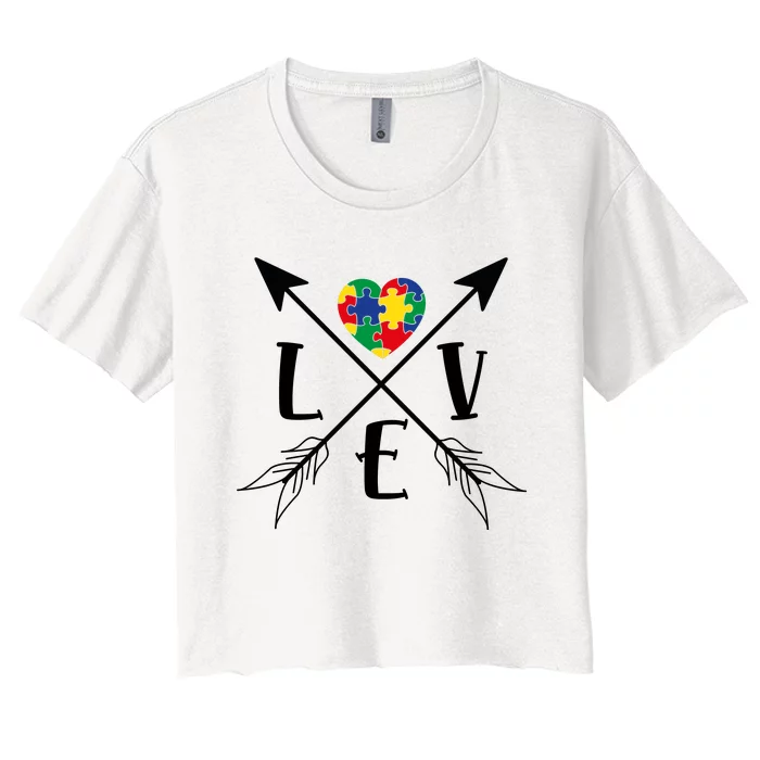 Love Arrows Women's Crop Top Tee