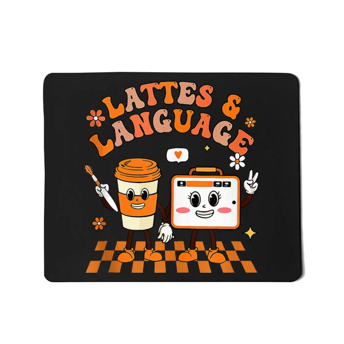 Lattes And Language Speech Therapy Sped Teachers SLP Fall Mousepad