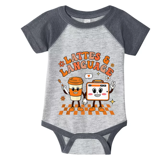 Lattes And Language Speech Therapy Sped Teachers SLP Fall Infant Baby Jersey Bodysuit