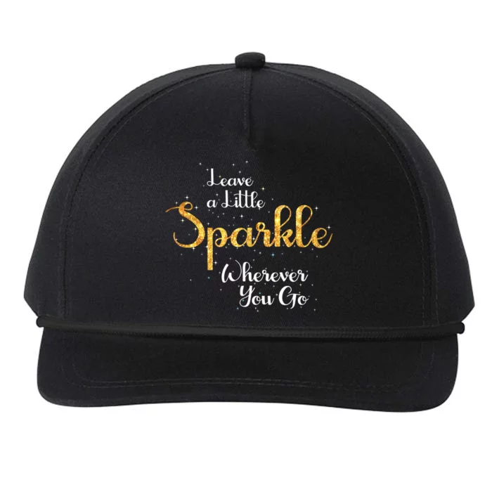 Leave A Little Sparkle Wherever You Go Golden Graphic Gift Snapback Five-Panel Rope Hat