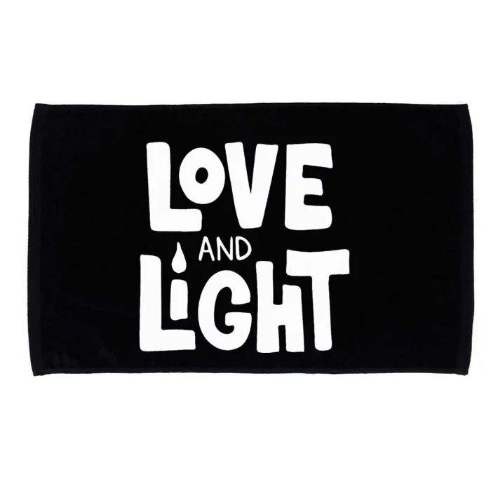 Love And Light  Hanukkah Microfiber Hand Towel