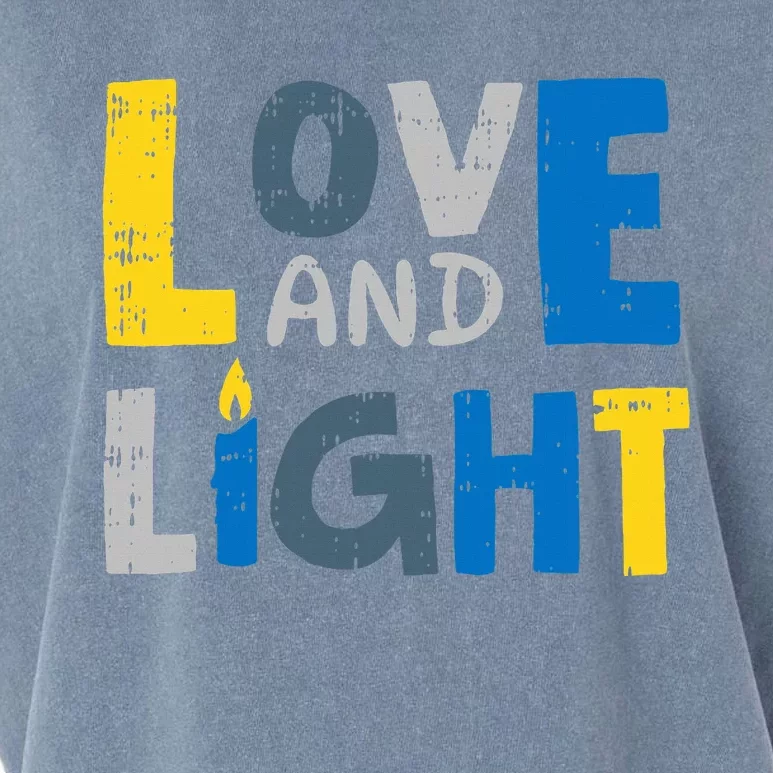 Love And Light Hanukkah Chanukah Jewish Holiday Garment-Dyed Women's Muscle Tee