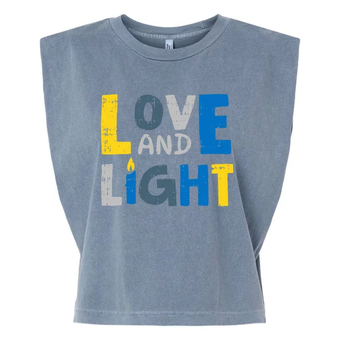 Love And Light Hanukkah Chanukah Jewish Holiday Garment-Dyed Women's Muscle Tee